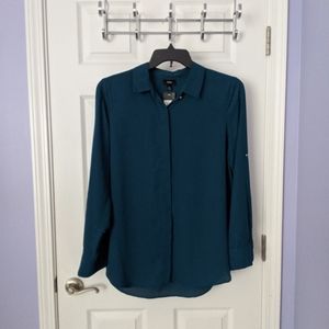 Mossimo buttonless long sleeve button down shirt